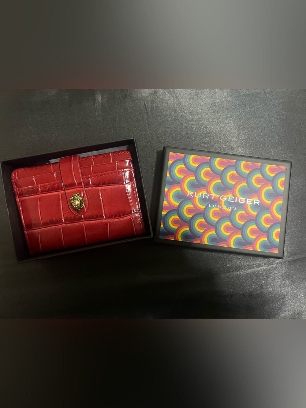 Kurt Geiger Red KENSINGTON DRENCH CARD HOLDER